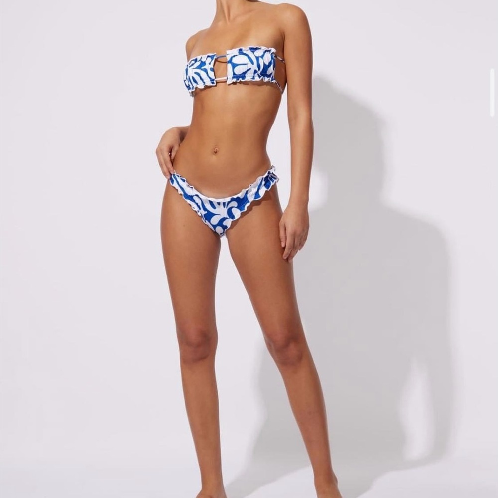 COPY - Solid + Stripe Eva printed bathing suit